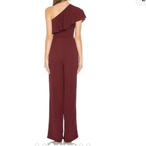 BB Dakota women one shoulder jumpsuit bordeaux New without tag Nordstrom - Picture 2 of 11